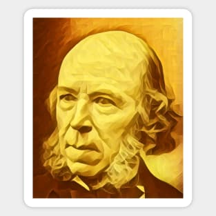 Herbert Spencer Golden Portrait | Herbert Spencer Artwork 8 Magnet